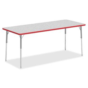 Lorell Classroom Activity Tabletop - Gray Nebula, High Pressure Laminate (HPL) Rectangle Top - 72" Table Top Width x 30" Table Top Depth x 1.13" Table Top Thickness - Classroom - Assembly Required - 1. Picture 3