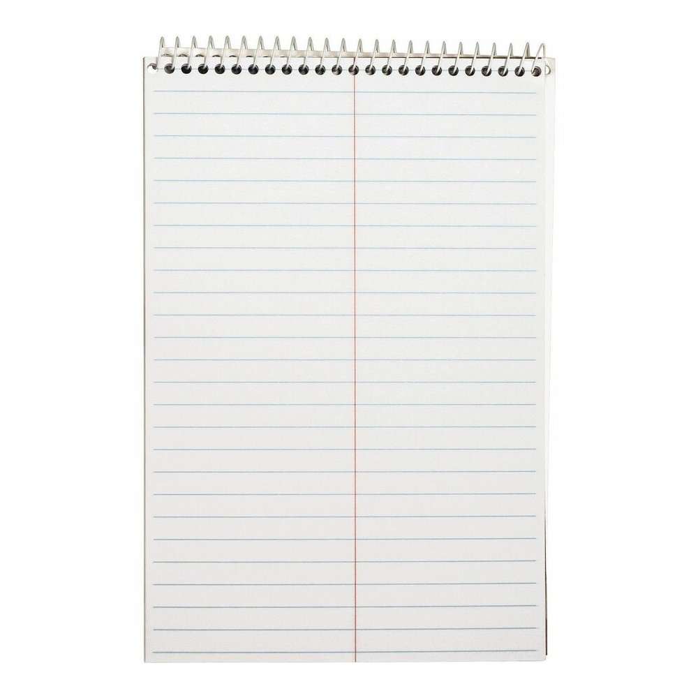 Business Source Steno Notebook - 60 Sheets - Wire Bound - Gregg Ruled Margin - 15 lb Basis Weight - 6" x 9" Sheet Size - White Paper - Stiff-back - 12 / Pack. Picture 4