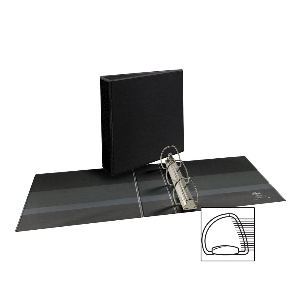 Avery&reg; Durable View Binders - EZD Rings - 3" Binder Capacity - Letter - 8 1/2" x 11" Sheet Size - 670 Sheet Capacity - 3 Ring - Fastener: D-Ring - Pocket: 4, Internal - Poly - Black - Recycled - E. Picture 3