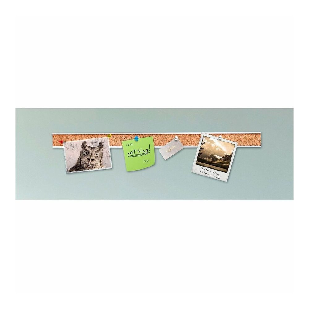 Lorell Cork Strip Bulletin Bars - 36" Board Width - Cork Surface - Self-healing, Fade Resistant, Self-sealing - Anodized Aluminum Frame - 3 / Bundle. Picture 3