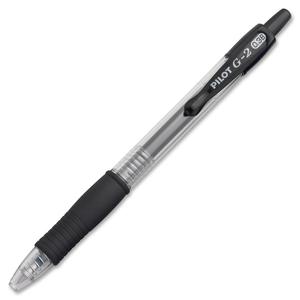 G2 Premium Gel Ink Retractable Pens - Refillable - Retractable - Black Ink - Gel-based - Clear Barrel - 1 Dozen/Box - 2 / Bundle. Picture 2