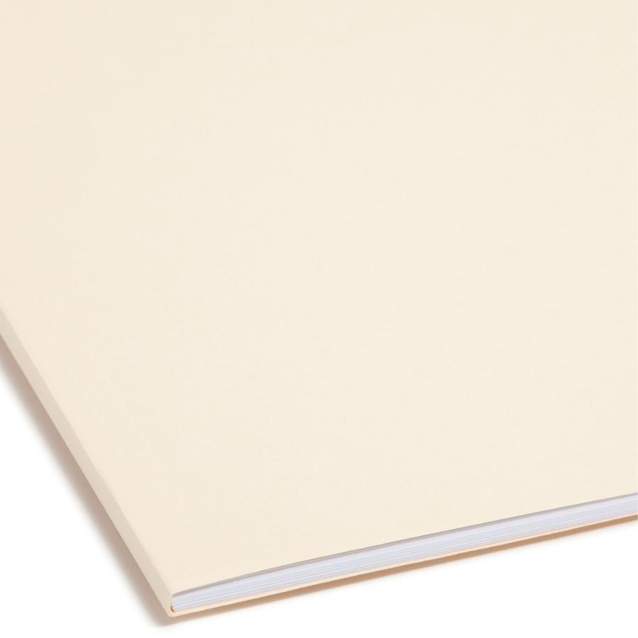 Smead SuperTab 1/3 Tab Cut Letter Recycled Fastener Folder - 8 1/2" x 11" - 2 x Prong K Style Fastener(s) - 2" Fastener Capacity - Top Tab Location - Assorted Position Tab Position - Manila - 10% Recy. Picture 2