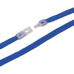 Advantus Metal Clasp Flat Breakaway Lanyard - 36" Length - Blue - Metal - 24 / Box. Picture 2