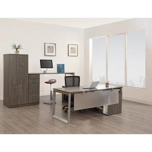 Lorell Relevance Series 4-Drawer File Cabinet - 40.4" Height x 15.5" Width x 23.6" Depth - Total Drawer(s): 4 - Finish: Charcoal, Laminate - Durable, Adjustable Leveler - For Office - 1 Each. Picture 12