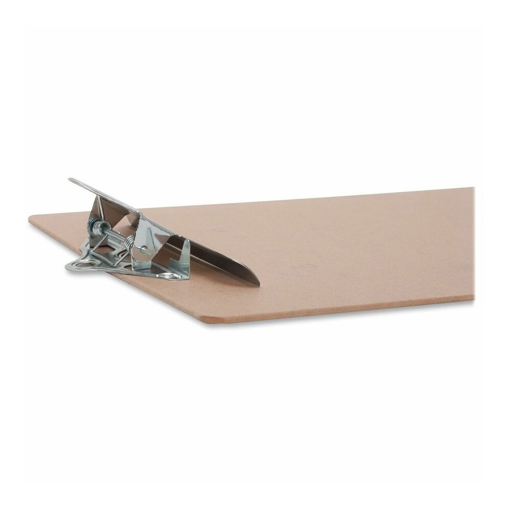 Business Source Hardboard Clipboard - Standard - 9" x 12 1/2" Sheet Size - Hardboard - Brown - 6 / Bundle. Picture 3
