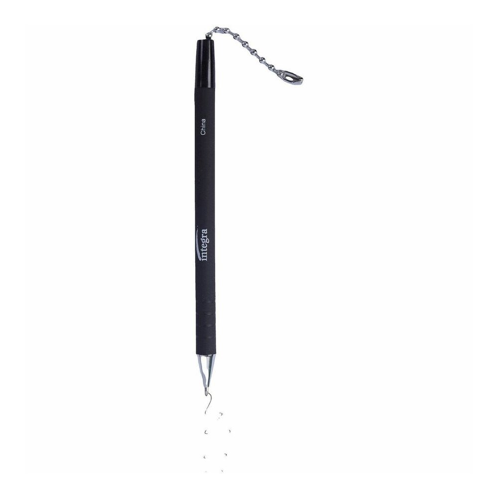 Integra Antimicrobial Replacement Counter Pen - Black Ink - Rubber Barrel - 12 / Box. Picture 5
