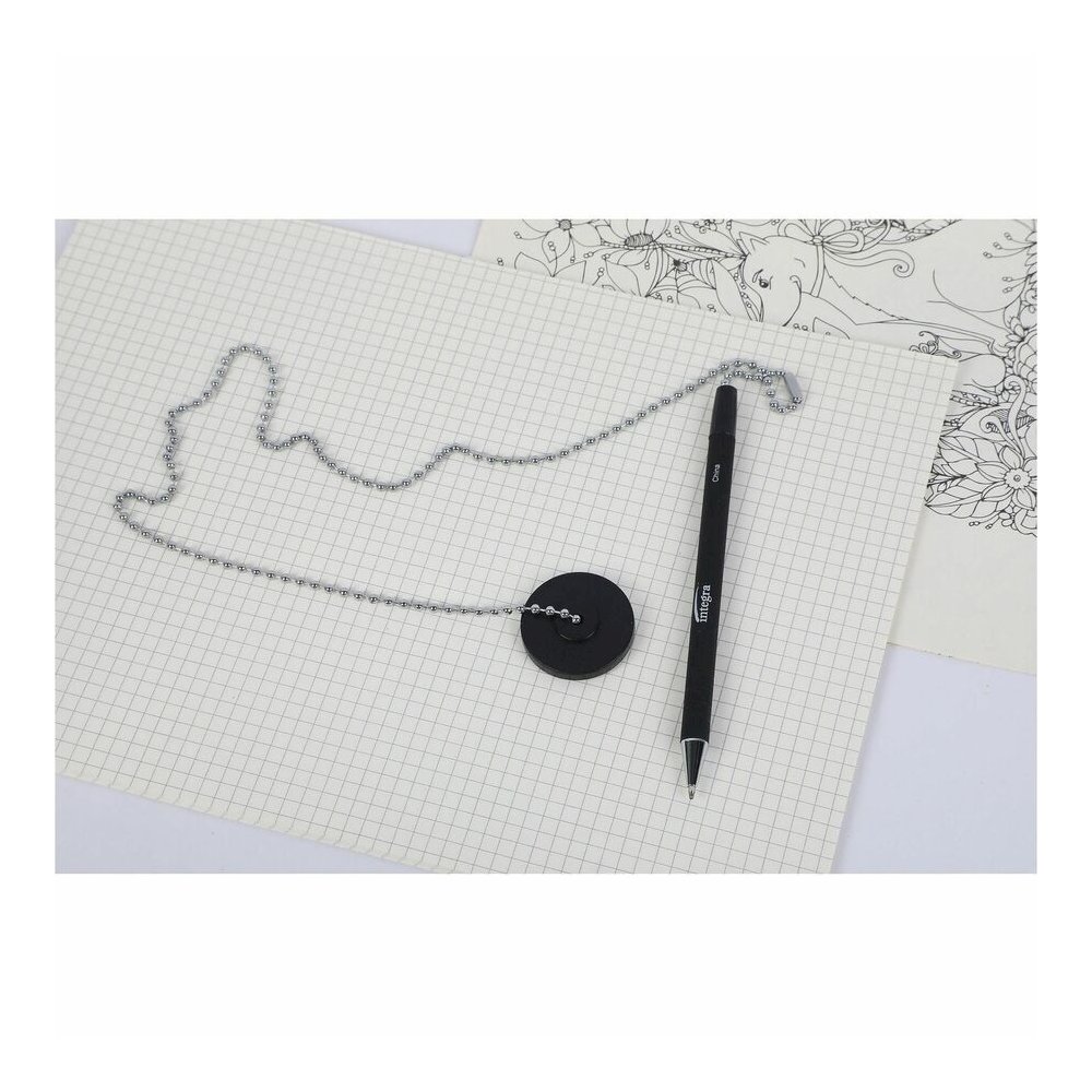 Integra Antimicrobial Rubber Barrel Counter Pen - Black Ink - Rubber Barrel - 12 / Box. Picture 4