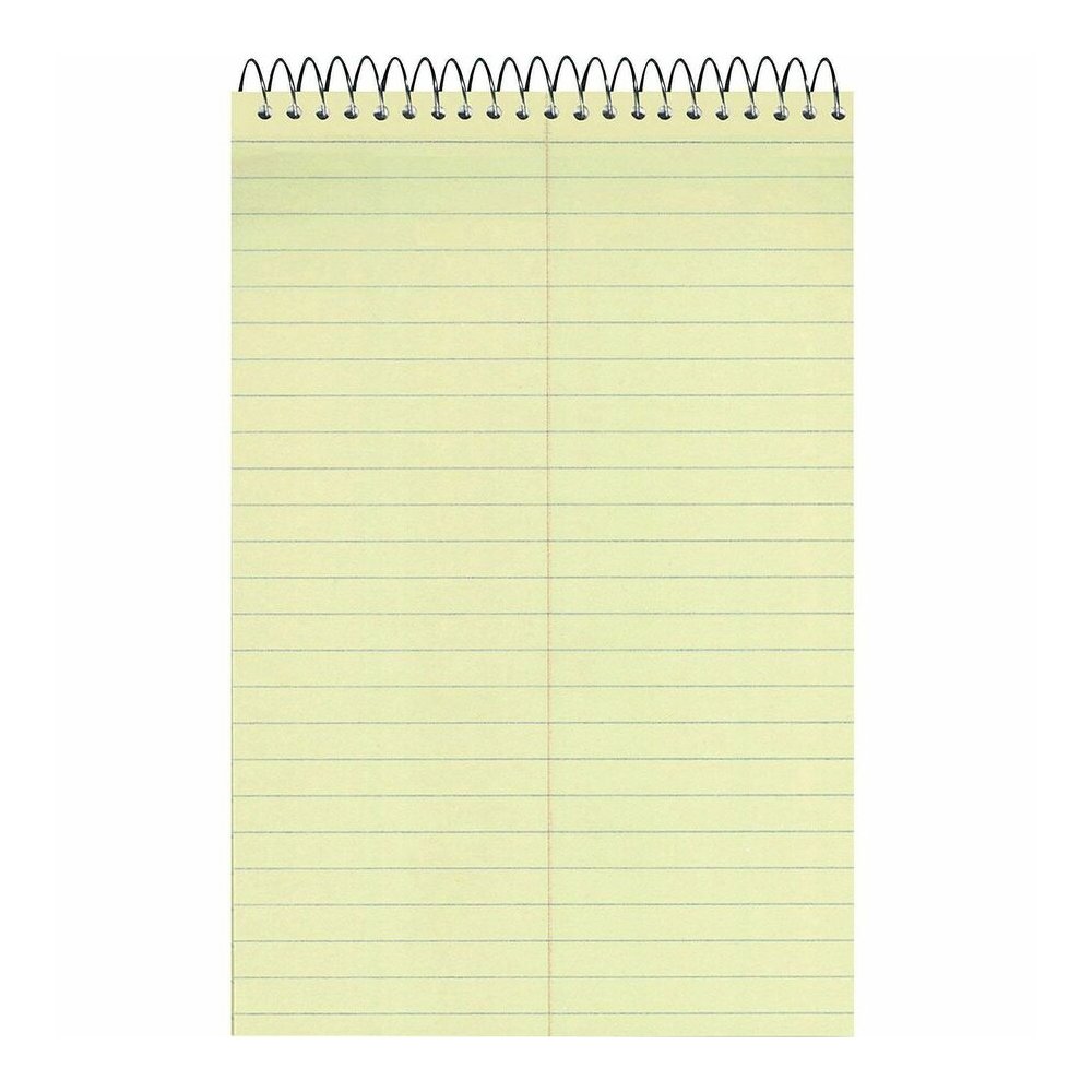 Rediform Steno Notebooks - 80 Sheets - Wire Bound - Gregg Ruled Margin - 16 lb Basis Weight - 6" x 9" Sheet Size - Green Paper - Brown Board Cover - Hard Cover, Rigid - 12 / Pack. Picture 4