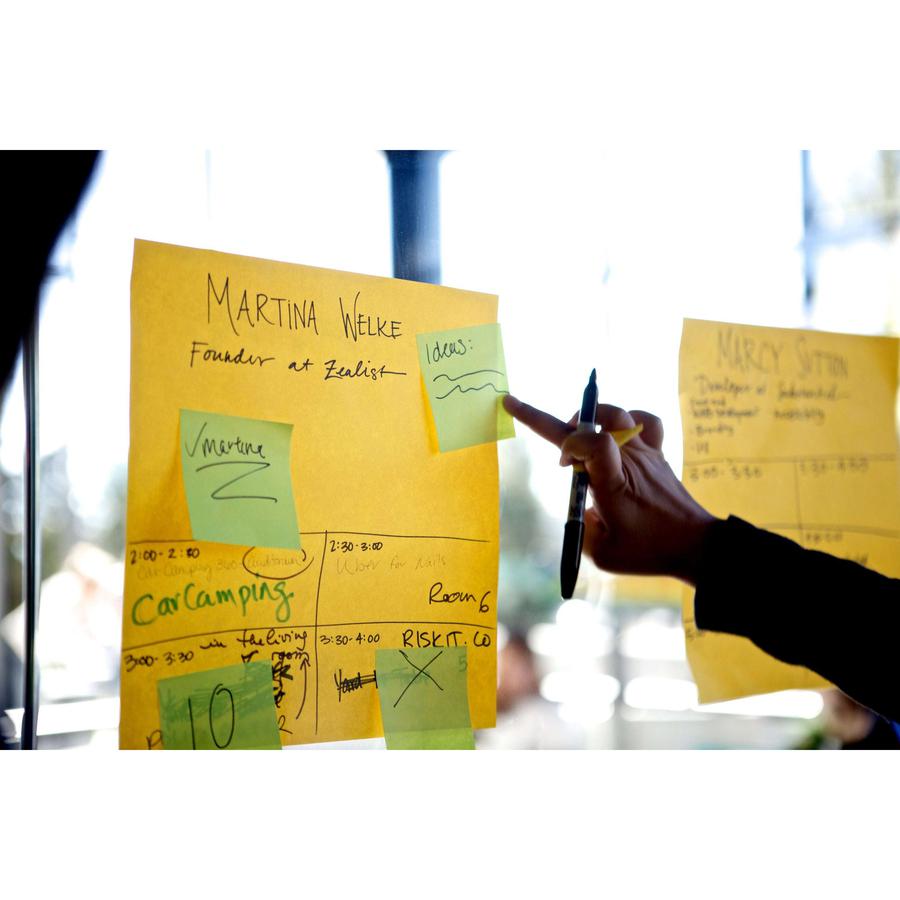 Post-it&reg; Super Sticky Big Notes - 10 63/64" x 10 63/64" - Square - 30 Sheets per Pad - Canary Yellow - 1 Each. Picture 2