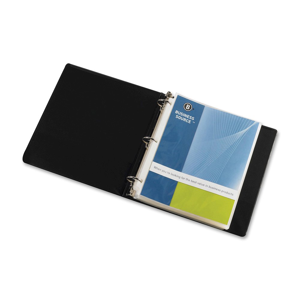 Business Source Sheet Protectors - For Letter 8 1/2" x 11" Sheet - 3 x Holes - Ring Binder - Top Loading - Rectangular - Clear - Polypropylene - 50/Box - 5 / Carton. Picture 7