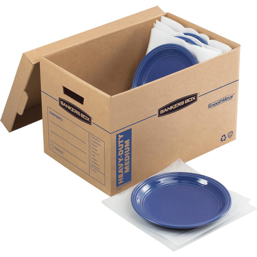 Bankers Box SmoothMove Maximum Strength Moving Boxes - Internal Dimensions: 12.25" Width x 18.50" Depth x 12" Height - External Dimensions: 13.1" Width x 20.1" Depth x 12.4" Height - Lift-off Closure . Picture 2