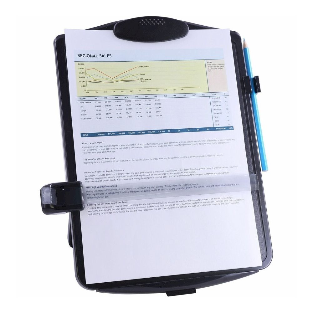 Business Source Easel Document Holder - 10" Height x 2" Width x 14" Depth - Black - 1 Each. Picture 6