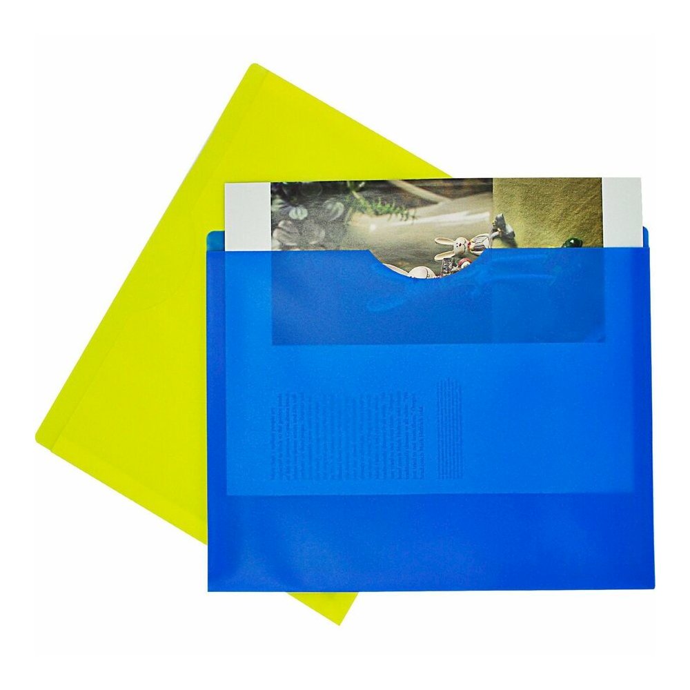 Business Source Straight Tab Cut Letter No File Jacket - 8 1/2" x 11" - 1" Expansion - Assorted - 10/Pack - 10 / Pack. Picture 4