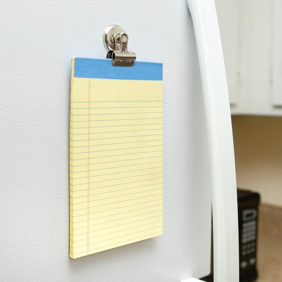 Business Source Magnetic Grip Clips Pack - No. 1 - 1.3" Width - for Paper - Magnetic, Heavy Duty - Silver - 18 / Box. Picture 4