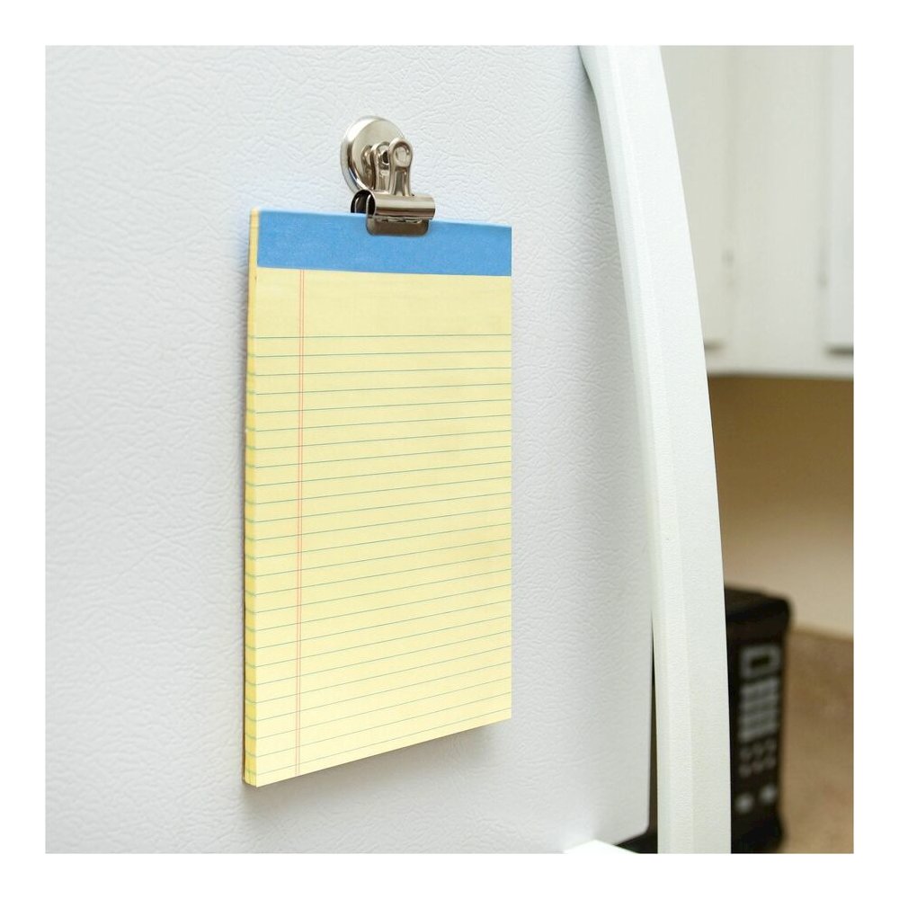 Business Source Magnetic Grip Clips Pack - No. 1 - 1.3" Width - for Paper - Magnetic, Heavy Duty - Silver - 18/Box - 6 / Bundle. Picture 6