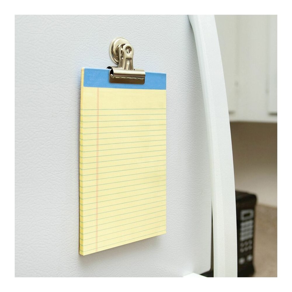 Business Source Magnetic Grip Clips Pack - No. 2 - 2.3" Width - for Paper - Magnetic, Heavy Duty - Silver - 12/Box - 6 / Bundle. Picture 4