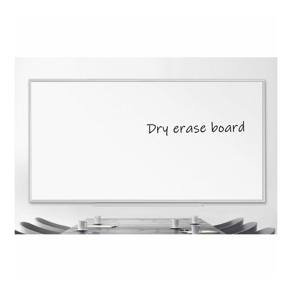 Lorell Dry-erase Board - 96" (8 ft) Width x 48" (4 ft) Height - White Styrene Surface - Silver Aluminum Frame - Rectangle - 1 Each. Picture 5
