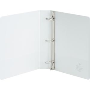 Business Source Round-ring View Binder - 1 1/2" Binder Capacity - Letter - 8 1/2" x 11" Sheet Size - 350 Sheet Capacity - Fastener: Round Ring - Pocket: 2, Internal - Polypropylene, Chipboard, Board -. Picture 3
