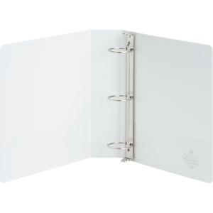 Business Source Round-ring View Binder - 2" Binder Capacity - Letter - 8 1/2" x 11" Sheet Size - 475 Sheet Capacity - Fastener: Round Ring - Pocket: 2, Internal - Polypropylene, Chipboard, Board - Whi. Picture 8