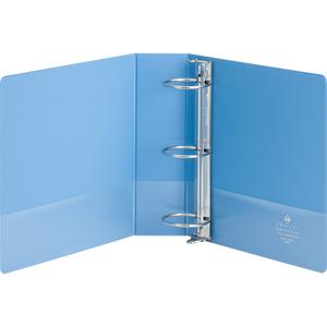 Business Source Round-ring View Binder - 3" Binder Capacity - Letter - 8 1/2" x 11" Sheet Size - 625 Sheet Capacity - Round Ring Fastener(s) - 2 Internal Pocket(s) - Polypropylene, Chipboard, Board - . Picture 6