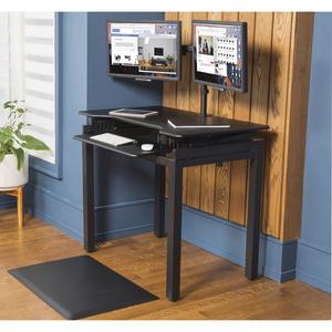 Lorell Adjustable Desk Riser Floor Stand - 29" Height x 36" Width x 22.75" Depth - Floor - Steel - Black. Picture 2