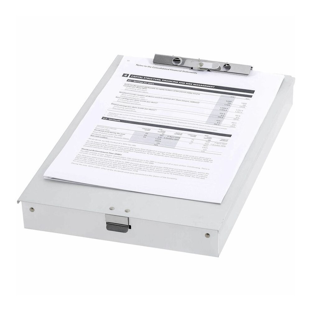 Business Source Storage Clipboard - Storage for 50 Document - 8 1/2" x 11" Sheet Size - Silver - 1 Each. Picture 7