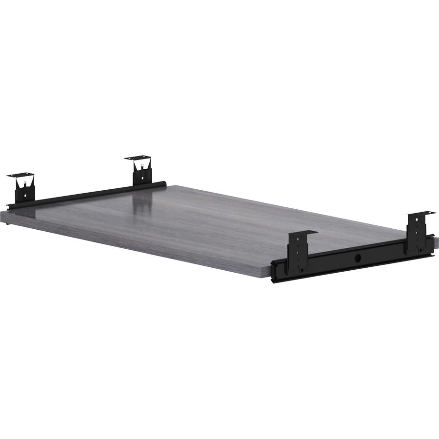 Lorell Universal Keyboard Tray - 15.4" Height x 26" Width x 0.7" Depth - Finish: Charcoal - Durable - 1 Each. Picture 2