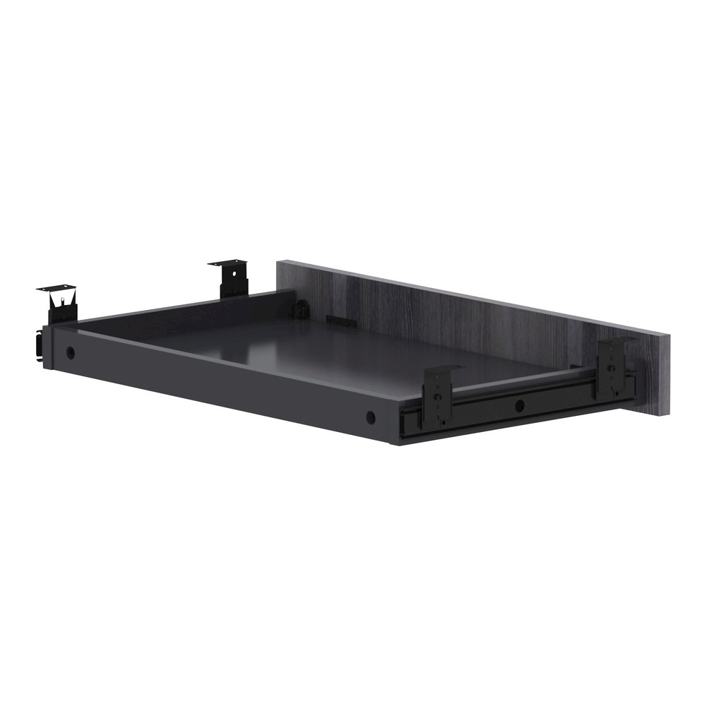 Lorell Universal Center Drawer - 28.4" x 16.7" x 5.1" - Finish: Weathered Charcoal. Picture 2