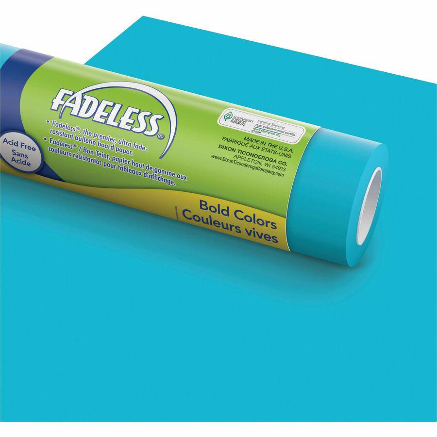 Fadeless Bright Colors Bulletin Art Paper - Fun and Learning, Table Skirting, Display, Decoration, Art Project, Craft Project, Bulletin Board - 3.25"Height x 48"Width x 12 ftLength - 4 / Carton - Lime. Picture 2