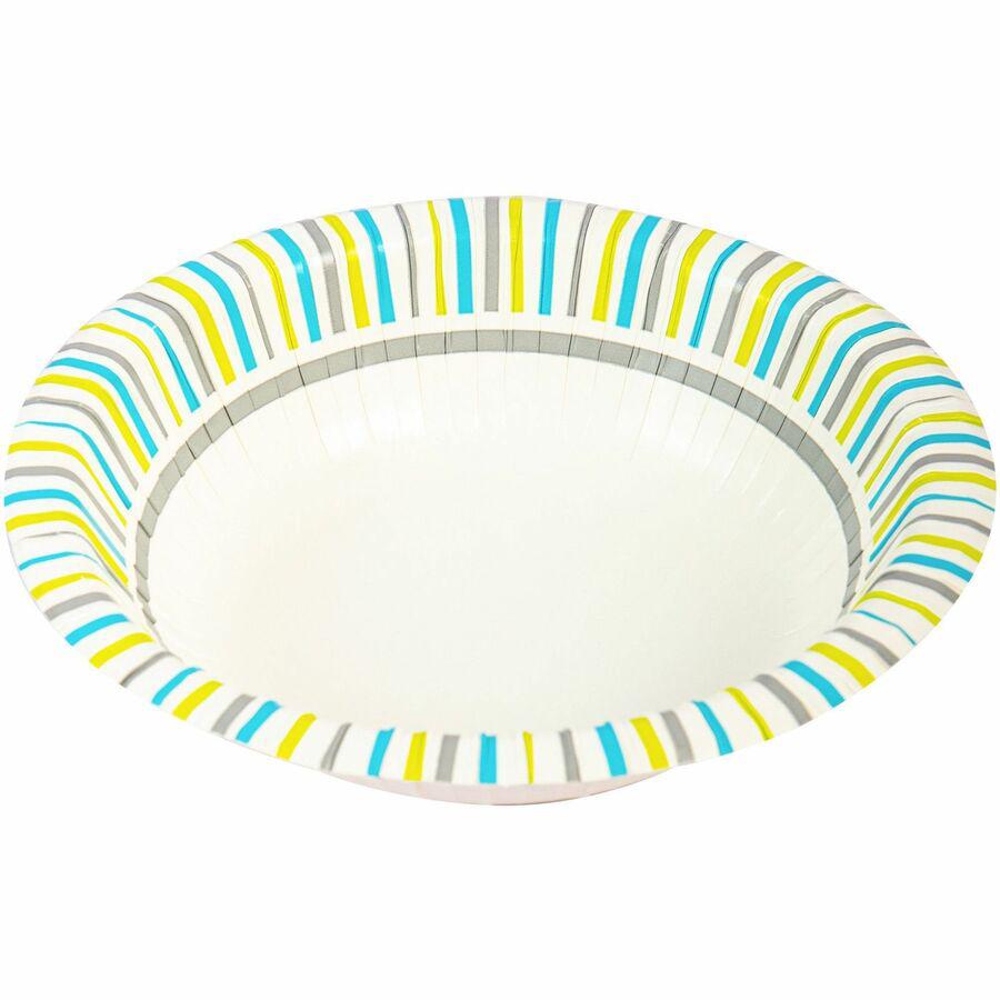 Genuine Joe 12 oz Paper Bowls - Disposable - Multi - 125/Pack - 4 / Carton. Picture 2