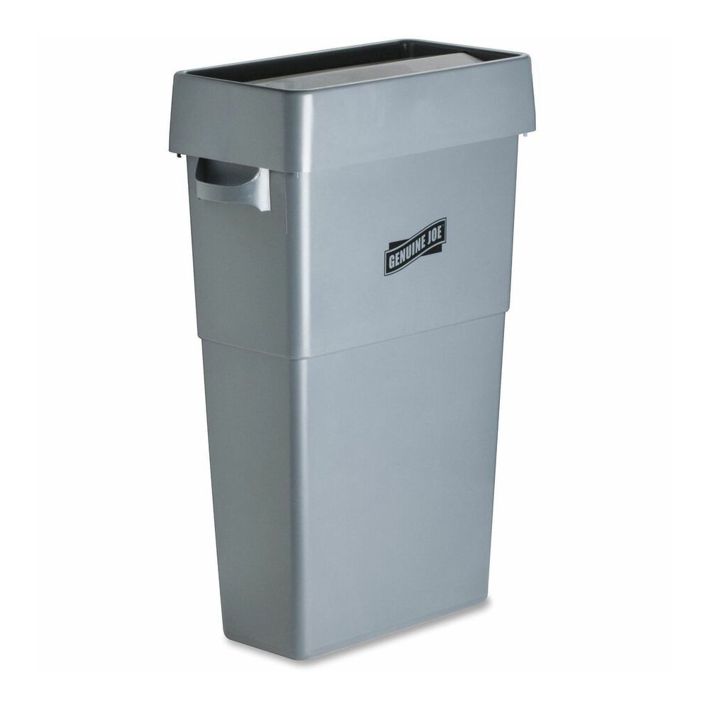 Genuine Joe Space-saving Container Swing Lid - Rectangular - Gray - 4 / Carton. Picture 7
