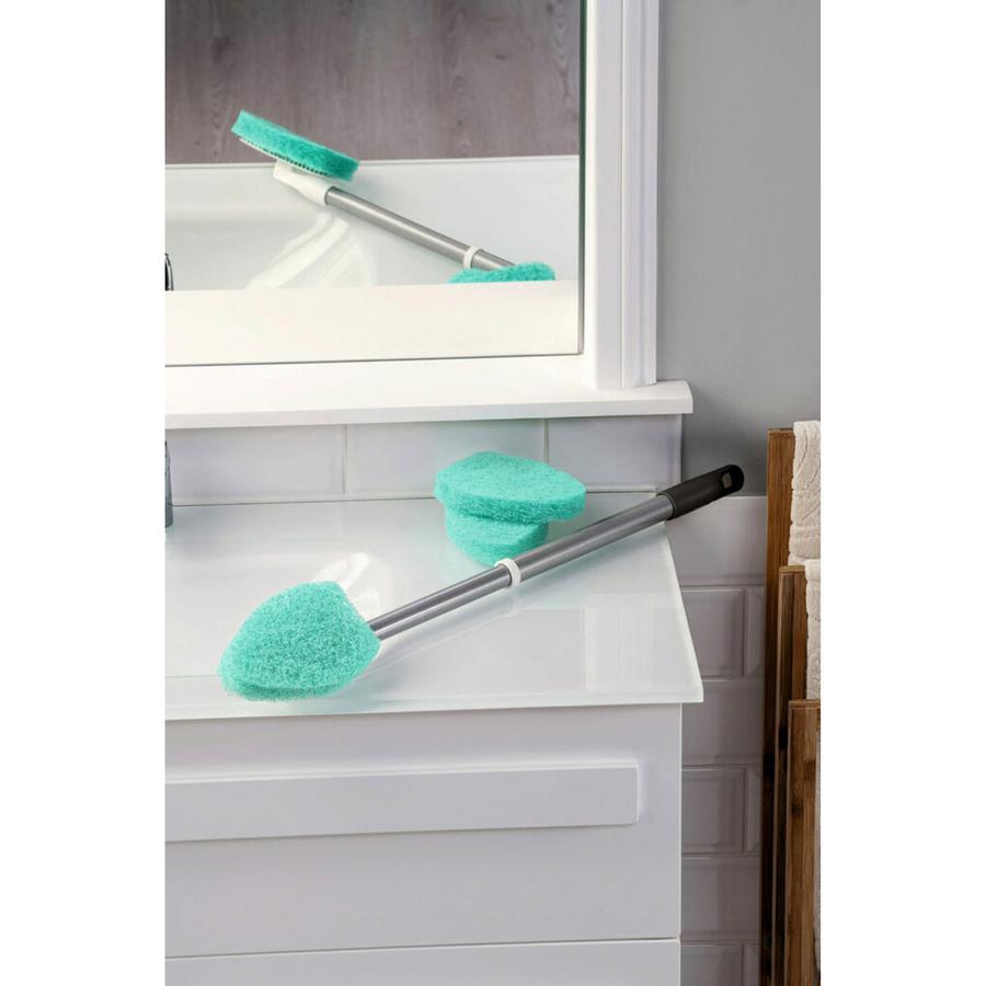 Scotch-Brite Bath Scrubber - 24" Handle Length - Plastic Handle - 4 / Carton. Picture 2