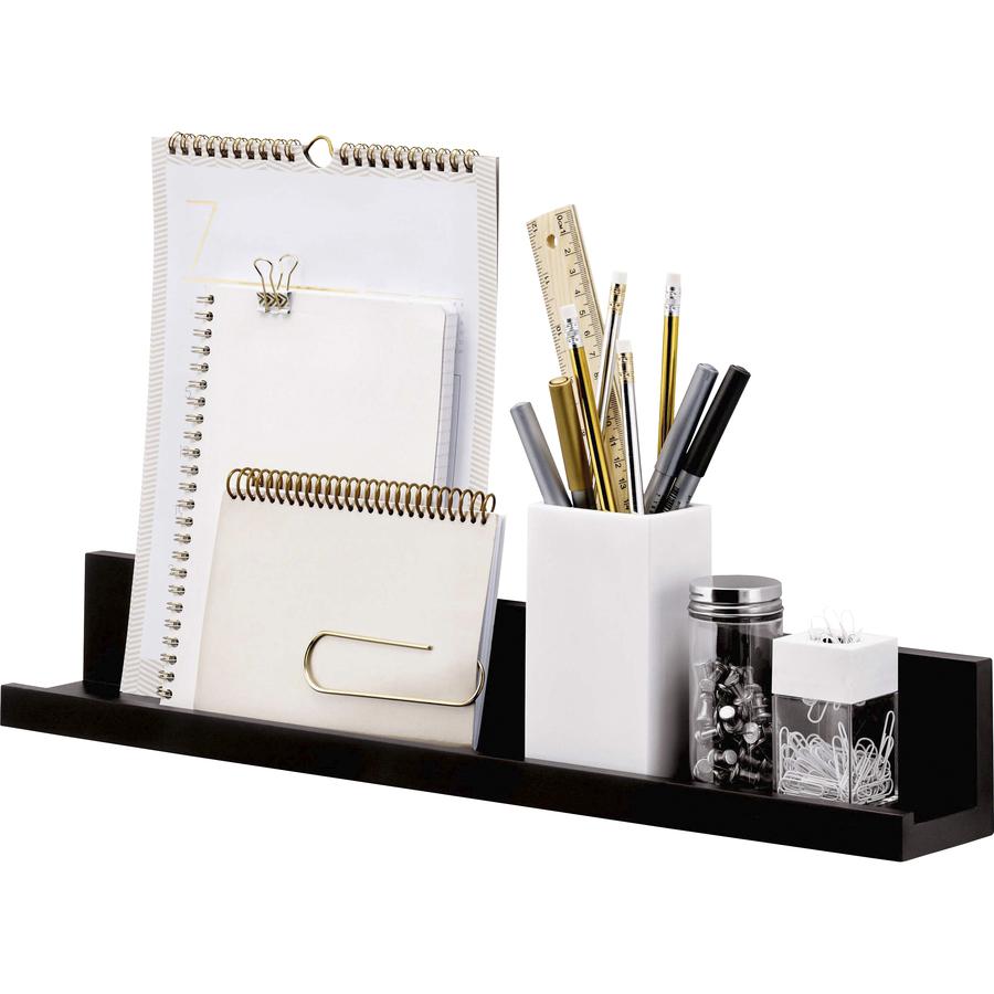 Command Picture Ledge - 3" Height x 3" Width x 21" Depth - Plastic - Gray - Adhesive, Residue-free, Reusable - 1 Each. Picture 2