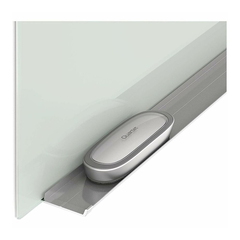 Quartet Dry-Erase Board Eraser - 2.38" Width x 6" Length - Used as Stain Remover, Dust Remover - Dustless, Magnetic - Silver - Foam, Felt - 1 Each. Picture 2
