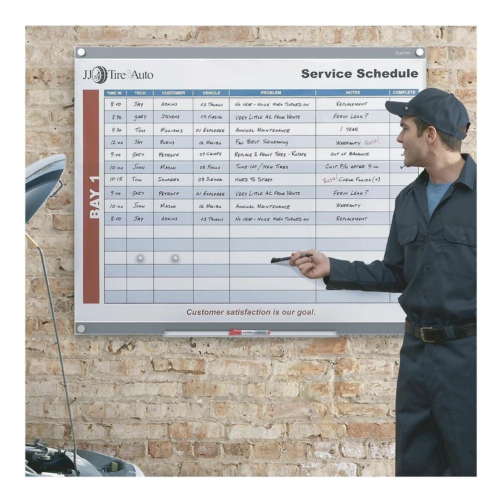 Quartet Infinity Customizable Dry-Erase Board - 36" (3 ft) Width x 24" (2 ft) Height - Clear/White Glass Surface - Rectangle - Horizontal/Vertical - Magnetic - Assembly Required - 1 Each. Picture 3