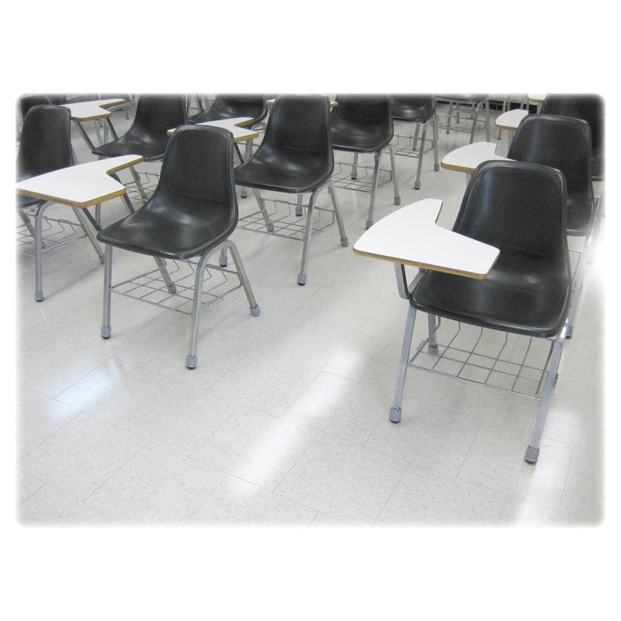 Lorell 1-3/8" Round Leg Slip-on Floor Savers - Gray - Vinyl - 100/Box. Picture 2