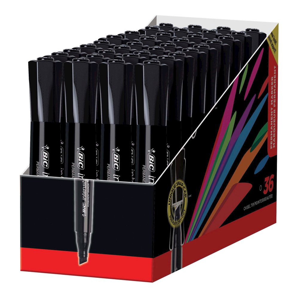 BIC Intensity Permanent Markers - Black Ink - 36 / Box. Picture 2