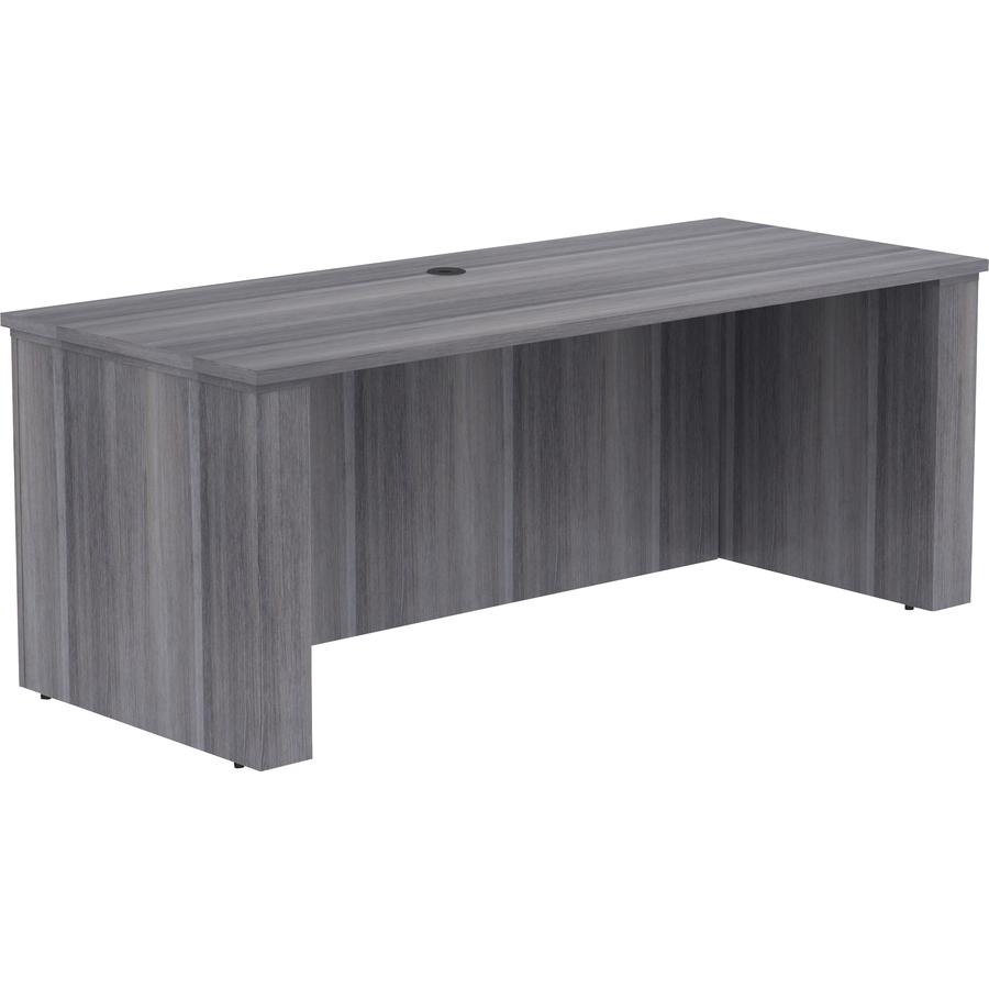 Lorell Essentials Series Sit-to-Stand Desk Shell - 0.1" Thickness Top, 49" Height x 72" Width x 29" Depth - Finish: Weathered Charcoal - Laminate Table Top - 1 Each. Picture 2