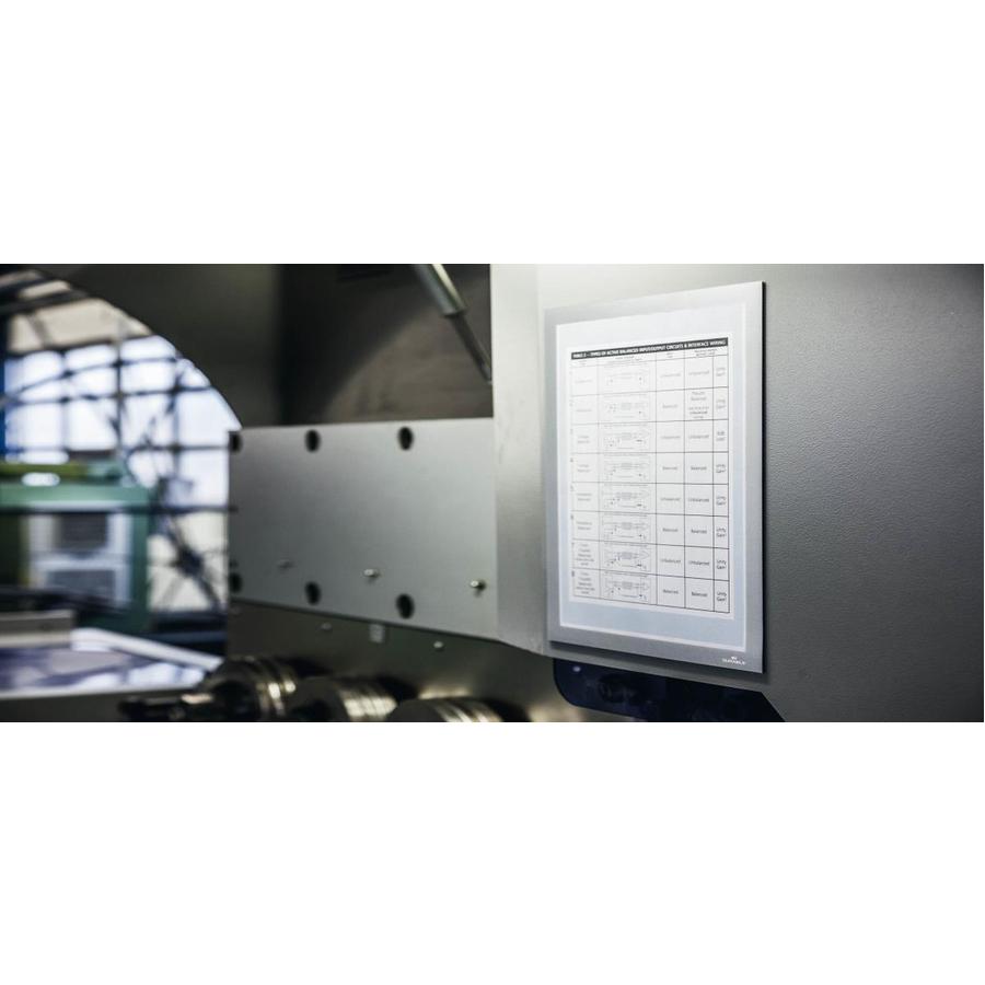 DURABLE Magnetic Folding Infoframe - Metal-mountable - Insertable, Dust Proof, Moisture Resistant, Magnetic Back, Foldable - Production Area, Sanitary Area, Storage, Kitchen, Warehouse, Garage - 2 / P. Picture 2