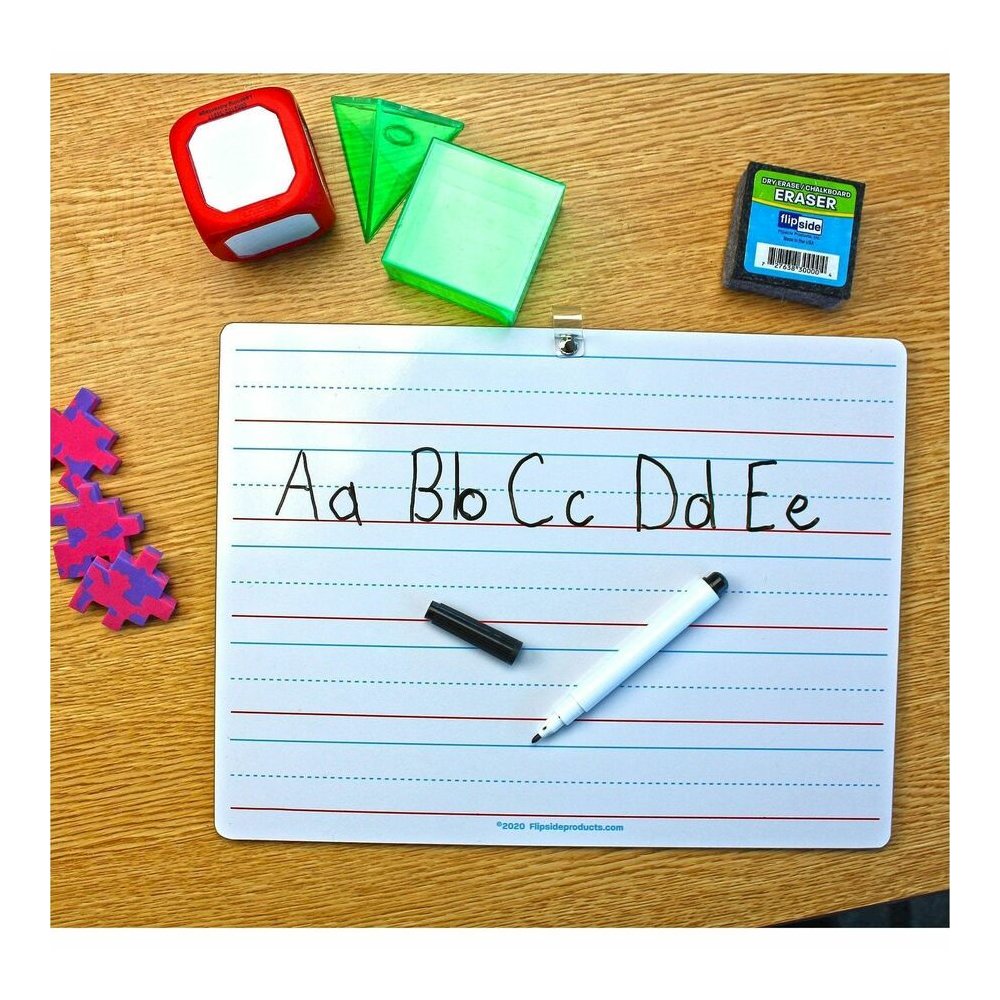 Flipside 2-sided Dry Erase Board Sets - 12" (1 ft) Width x 9" (0.8 ft) Height - White Hardboard Surface - Rectangle - Desktop, Lap - 12 / Pack. Picture 6