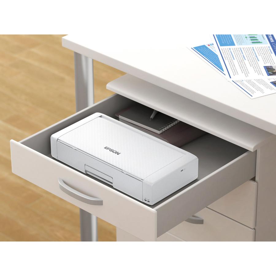 Epson WorkForce EC-C110 Portable Inkjet Printer - Color - 5760 x 1440 dpi Print - 20 Sheets Input - Wireless LAN - Mopria, Apple AirPrint, Wi-Fi Direct, Epson iPrint, Epson Connect, Google Cloud Print. Picture 2