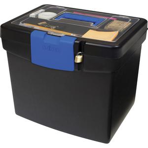 Storex File Storage Box with XL Storage Lid - External Dimensions: 10.9" Length x 13.2" Width x 11" Height - 30 lb - Media Size Supported: Letter 8.50" x 11" - Clamping Latch Closure - Plastic - Black. Picture 4