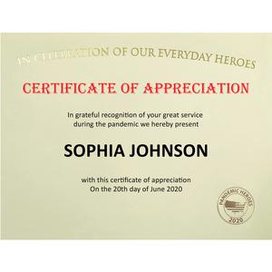 St. James&reg; Premium-Weight Certificates - 65 lb Basis Weight - "Everyday Heroes" - 8.5" Width x 11" Length - Inkjet, Laser Compatible - Ivory, Gold Foil - 1 Pack - TAA Compliant. Picture 2