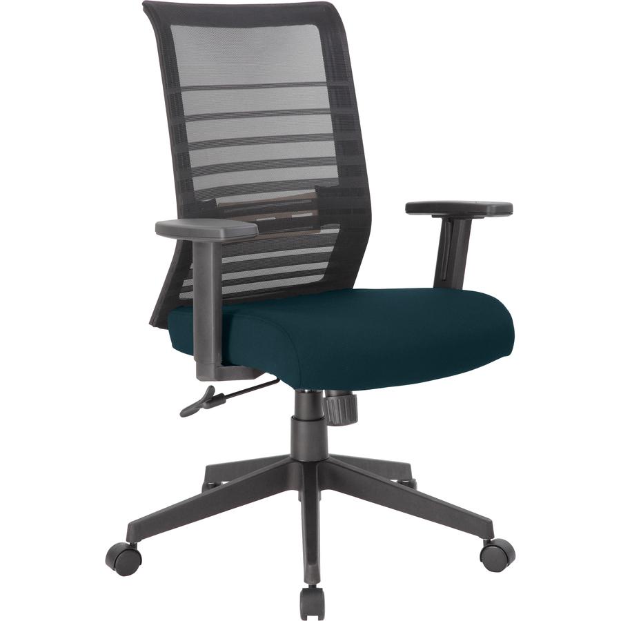 Lorell Removable Mesh Seat Cover - 19" Length x 19" Width - Polyester Mesh - Blue - 1 Each. Picture 2