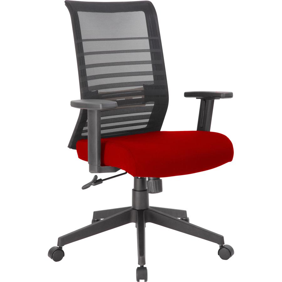 Lorell Removable Mesh Seat Cover - 19" Length x 19" Width - Polyester Mesh - Red - 1 Each. Picture 2