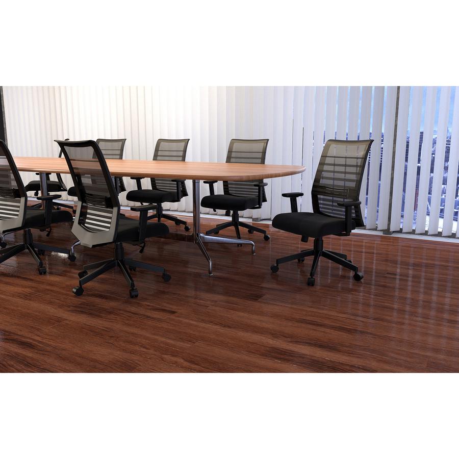 Lorell Removable Mesh Seat Cover - Fabric Seat - Black - Armrest - 1 Each. Picture 2