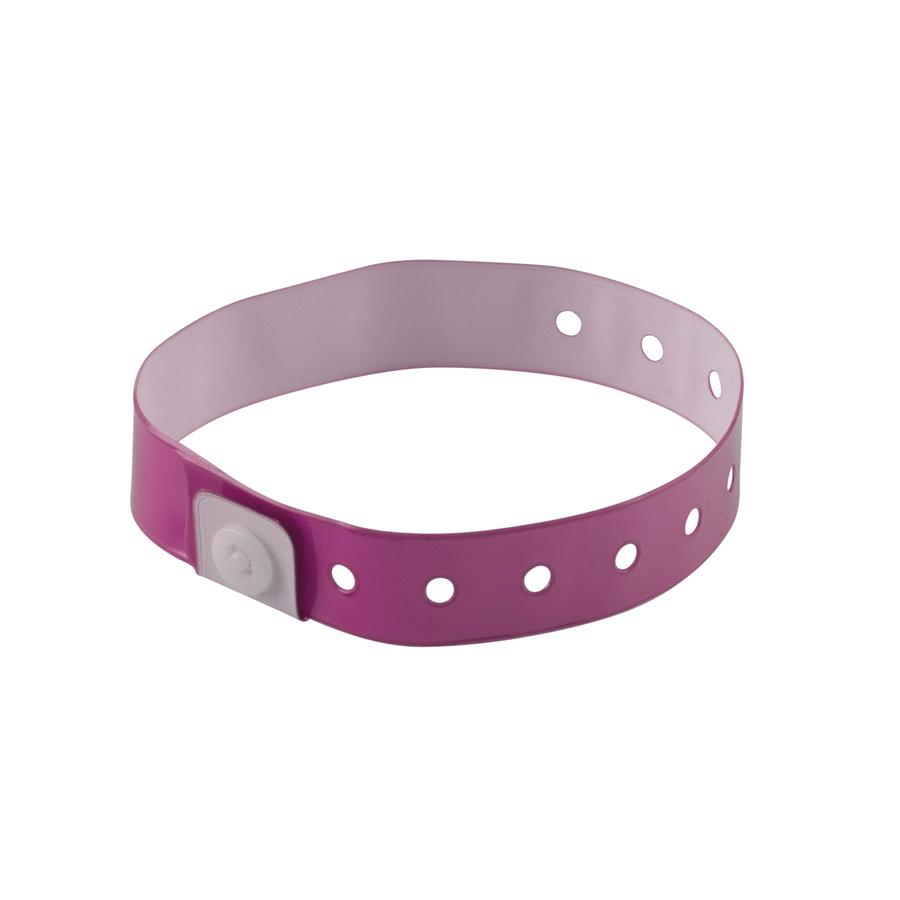 Advantus Colored Vinyl Wristbands - Adjustable - 0" Height x 0.6" Width x 9.8" Length - Purple - Vinyl - 1 Pack. Picture 5