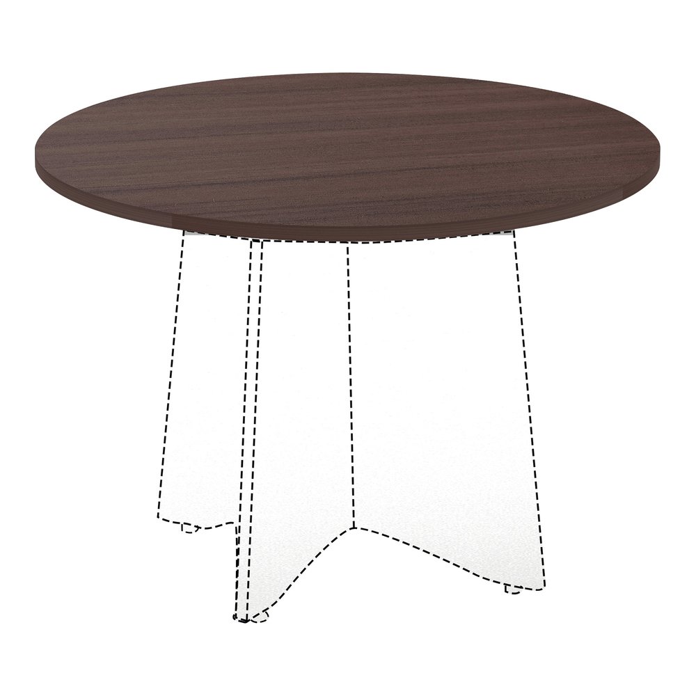 Lorell Essentials Conference Tabletop - Espresso Round Top - Contemporary Style - 1" Table Top Thickness x 42" Table Top Diameter - Assembly Required - 1 Each. Picture 6