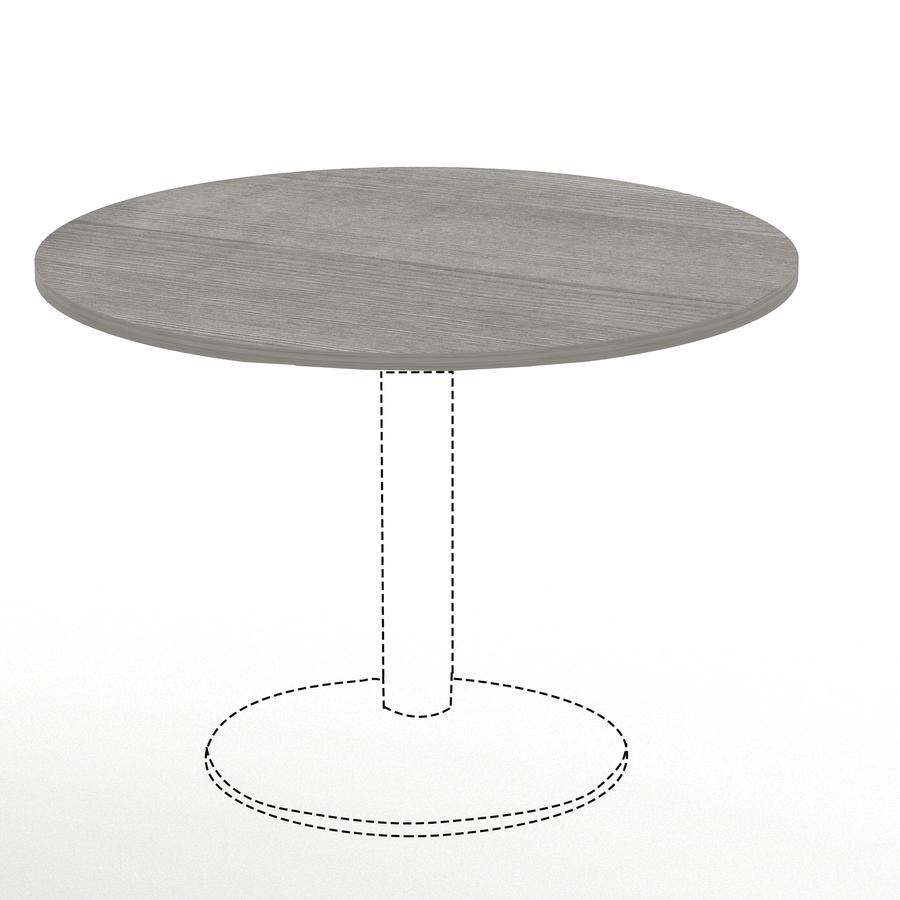 Lorell Essentials Conference Tabletop - Weathered Charcoal Laminate Round Top - Contemporary Style - 1" Table Top Thickness x 42" Table Top Diameter - Assembly Required - 1 Each. Picture 2
