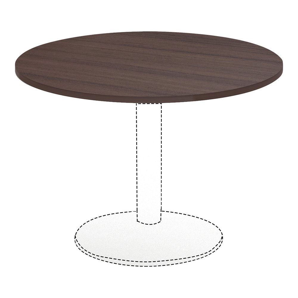 Lorell Essentials Conference Tabletop - Espresso Round Top - Contemporary Style - 1" Table Top Thickness x 48" Table Top Diameter - Assembly Required - 1 Each. Picture 5